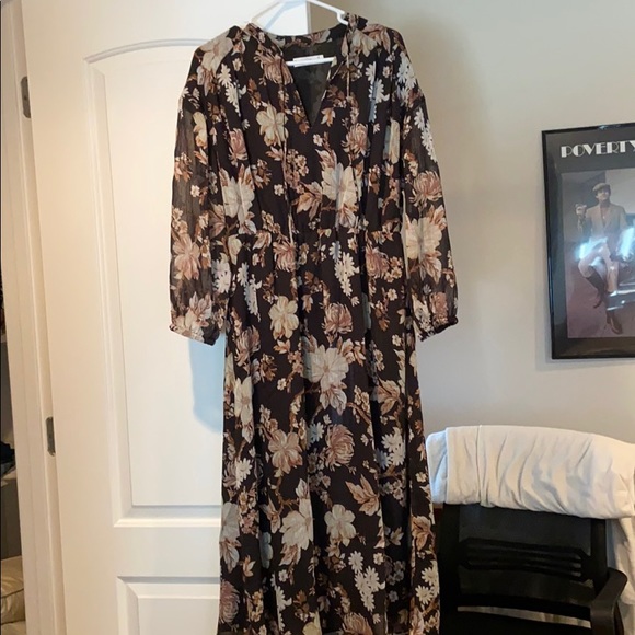Fall floral dress - never worn - Picture 2 of 2